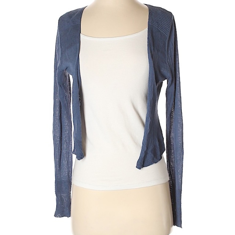 Sandwich Lightweight Open Blue Summer Cardgian XS